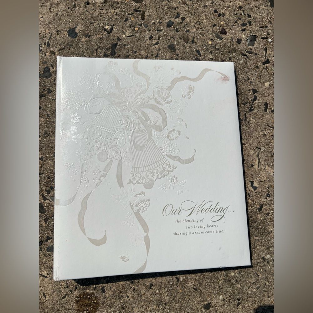 Elegant White Wedding Bells Photo Album